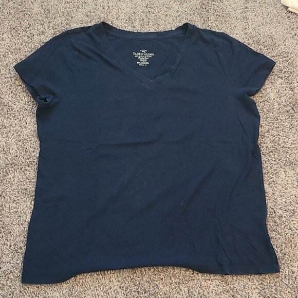 Navy Faded Glory Tee - Picture 2 of 4